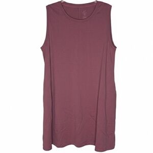 Woolx Size 1X Mesa Rose Mauve Clara Merino Wool Sleeveless Tank Dress Like New